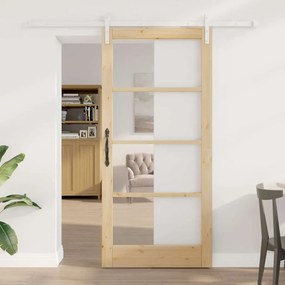 vidaXL Συρόμενη Πόρτα ORKDAL Φυσικό 93 x 202 cm