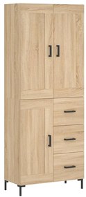 vidaXL Ντουλάπι Sonoma δρυς 69,5 x 34 x 180 εκ. από Επεξεργασμένο Ξύλο