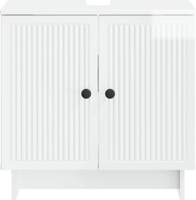 vidaXL Ντουλάπα Νιπτήρα Mπάνιου EDE Γυαλιστερό Λευκό