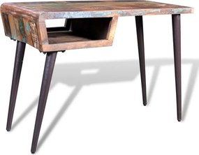 Γραφείο από Ανακυκλωμένο Ξύλο με Σιδερένια Πόδια
