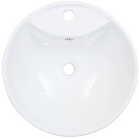 vidaXL Νιπτήρας με Οπή Υπερχείλισης Λευκός 46,5 x 18 εκ. Κεραμικός