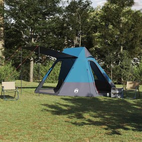 vidaXL Σκηνή Camping 10 ατόμων Αδιάβροχο Μπλε ταφτάς