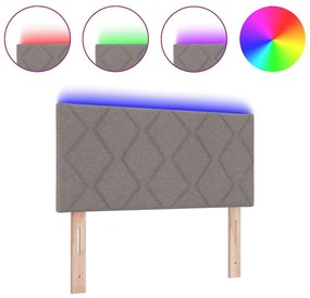 vidaXL Κεφαλάρι με φώτα λωρίδας LED με κεφαλάρι Taupe 100 cm ύφασμα