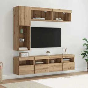 vidaXL Ντουλάπι TV 7 pcs Artisan Oak Επεξεργασμένο ξύλο