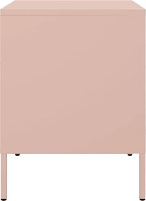vidaXL Κομοδίνα 2 τεμ. Ροζ 36x39x50,5 εκ. από Χάλυβα