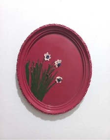 Stewehome οβάλ διακοσμητικό τοίχου από πέτρα 21x17 cm