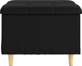 vidaXL Οθωμανικό αποθήκευσης Μαύρο 60 x 60 x 45 cm Τεχνητό δέρμα