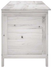 vidaXL Μπαούλο Αποθ. Κήπου Λευκό 150x50x56,5 εκ Μασίφ Ξύλο Ελάτης