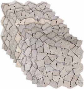 vidaXL Πλακίδια Μωσαϊκού Κρεμ 30 x 30 cm Μάρμαρο