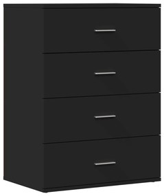 vidaXL Συρταριέρα Μαύρη 60 x 39 x 80 εκ. από Επεξεργασμένο Ξύλο