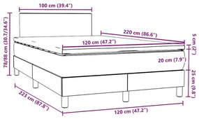 ΚΡΕΒΑΤΙ BOXSPRING ΜΕ ΣΤΡΩΜΑ ΑΝΟΙΧΤΟ ΓΚΡΙ 120X220 ΕΚ. ΒΕΛΟΥΔΙΝΟ 3316059