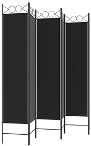 vidaXL Διαχωριστικό Δωματίου με 6 Πάνελ Μαύρο 240x200 εκ. από Ύφασμα