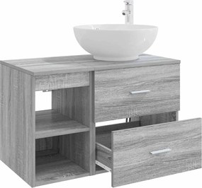 vidaXL Σετ Επίπλων Μπάνιου 2 pcs Γκρι Sonoma Επεξεργασμένο Ξύλο