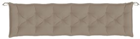vidaXL Μαξιλάρια Πάγκου Κήπου 2 τεμ. Taupe 200x50x7cm Ύφασμα Oxford
