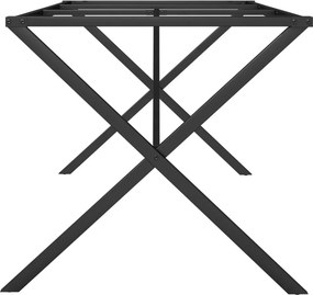 vidaXL Πόδια Τραπεζαρίας σε Σχήμα «X» 160x80x73 εκ. Ατσάλι