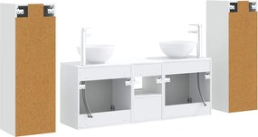 vidaXL Σετ Επίπλων Μπάνιου 5 τμχ. Λευκό 33 x 34,5 x 100 εκ