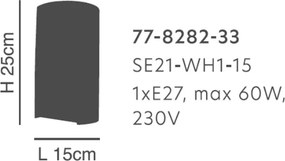 Απλίκα Τοίχου Homelighting Seraph 77-8282 White