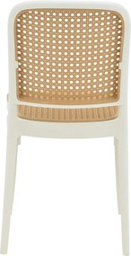 Καρέκλα Nereus pakoworld pp φυσικό-λευκό 45x43x84εκ