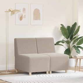 vidaXL Μοναδικός Καναπές χωρίς Χερούλια 2 pcs Ανοιχτό γκρι