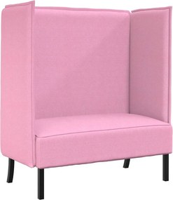 vidaXL Καναπές Υψηλής Πλάτης 101cm Ροζ ύφασμα