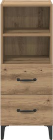 vidaXL Πλαϊνό γραφείο artisan δρυς 34 x 34.5 x 90 εκ