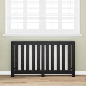 vidaXL Καπάκι Καλοριφέρ Μαύρη Οξυά 149 x 20 x 82 cm Επεξεργασμένο ξύλο