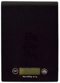 Ζυγαριά Κουζίνας Ηλεκτρονική 5kg 16x23x2cm Γυάλινη Black Ankor Glass