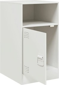 vidaXL Κομοδίνα 2 τεμ. Λευκό 34,5x39x62 εκ. από Χάλυβα