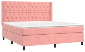 ΚΡΕΒΑΤΙ BOXSPRING ΜΕ ΣΤΡΩΜΑ ΡΟΖ 160X200 ΕΚ. ΒΕΛΟΥΔΙΝΟ 3132872