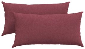 vidaXL Μαξιλάρι Καναπέ 2 pcs Κόκκινο 80 x 40 cm ύφασμα