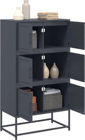 vidaXL Ντουλάπι Ανθρακί 68,5x38,5x123,5 εκ. από Ατσάλι