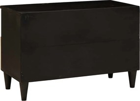 vidaXL Ντουλάπι TV Μαύρο και Χρυσό 70 x 33 x 46 εκ Επεξεργασμένο Ξύλο
