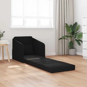 vidaXL Κρεβάτι καναπές Μαύρο 65 x 80 x 83 εκ. ύφασμα