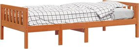 vidaXL Κρεβάτι Παιδικό Χωρίς Στρώμα Καφέ Κεριού 80x200 εκ Μασίφ Πεύκο