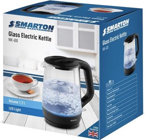 Βραστήρας με Γυάλινη Κανάτα 1,7lt 2200W  Smarton WK400