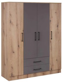 Wardrobe Iva 4K2F 4-Door Artisan