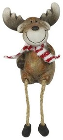 Διακοσμητικός Τάρανδος Κεραμικός 013.814048 11x9x14cm Brown-Red