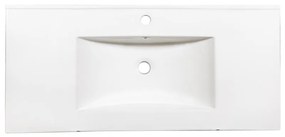 Bathroom sink SLIM 120 White glossy porcelain 120x46 cm