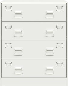 vidaXL Μπουφές Λευκός 67x39x83 εκ. από Ατσάλι