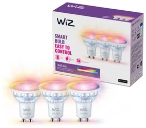 Έξυπνη Λάμπα 3xGU10 50W PAR16 LED Διάφανο Σετ RGBW 3CCT Dimmable 929003772333 Wiz 929003772333 Διάφανο