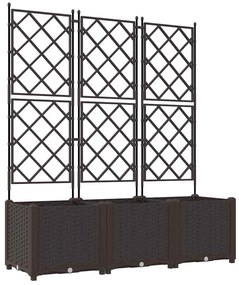 vidaXL Κηποτινάκι με Τρέλα 3 pcs Καφέ 120 x 40 x 143 εκ. PP