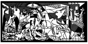 Διακοσμητικό Τοίχου Picassso 891TNL3564 85x40cm Black Wallity Μέταλλο