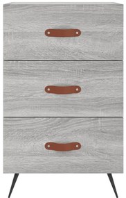 vidaXL Κομοδίνο Γκρι Sonoma 40 x 40 x 66 εκ. από Επεξεργασμένο Ξύλο