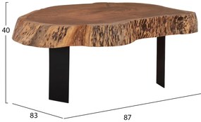 ΤΡΑΠΕΖΙ ΣΑΛΟΝΙΟΥ BRIGGS ΜΕ ΞΥΛΟ ΑΚΑΚΙΑΣ  80-87x50-83x40Yεκ.