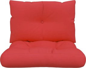 vidaXL Μαξιλάρια Παλέτας 2 τεμ. Κόκκινα Υφασμάτινα