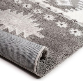 Χαλί (200x290) Βιοκαρπέτ Soft Shaggy R299B Grey White