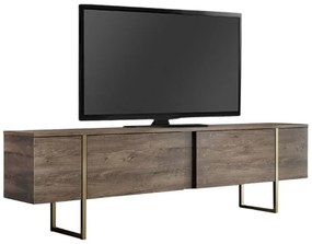 Megapap Έπιπλο Τηλεόρασης Luxe Καρυδί - Χρυσό 180x30x50εκ.