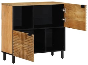 vidaXL Sideboard καφέ 80x33x75 cm μασίφ ξύλο Mango