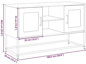 Έπιπλο Τηλεόρασης Ανθρακί 100,5x39x60,5 εκ. από Ατσάλι - Ανθρακί