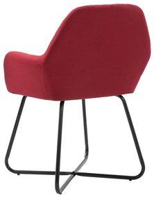 Καρέκλες Τραπεζαρίας 2 τεμ. Μπορντό Υφασμάτινες - Κόκκινο